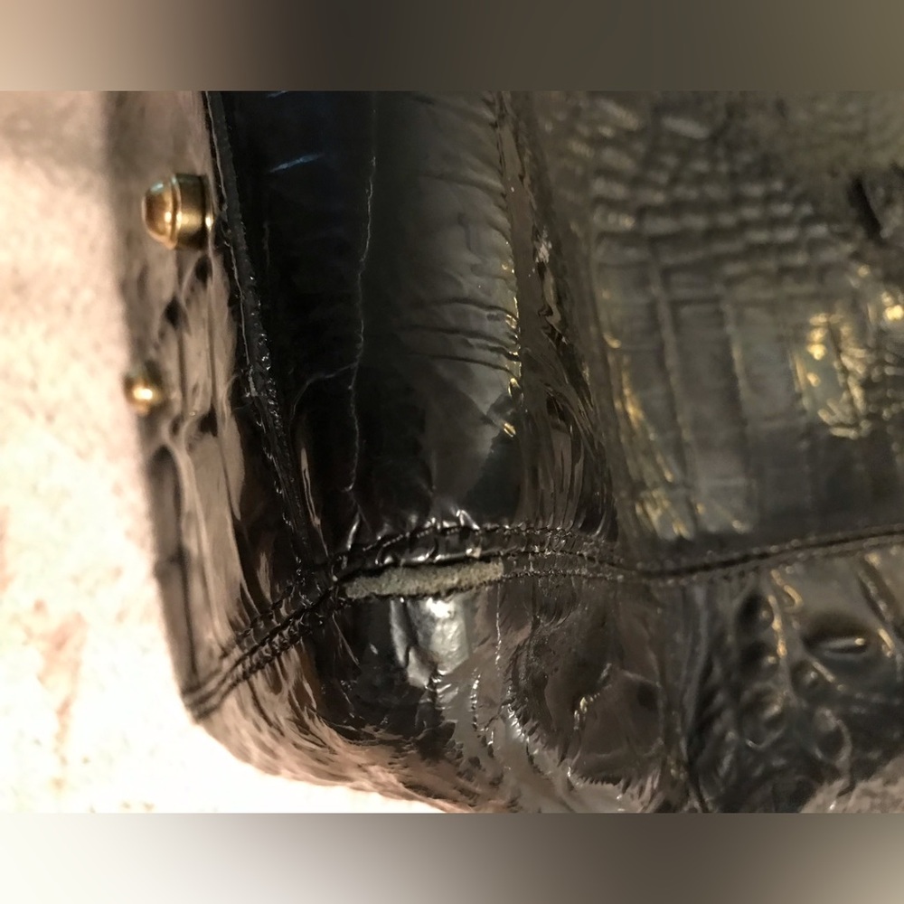 Brahmin Black Croc-Embossed Tote Bag - Picture 11 of 15